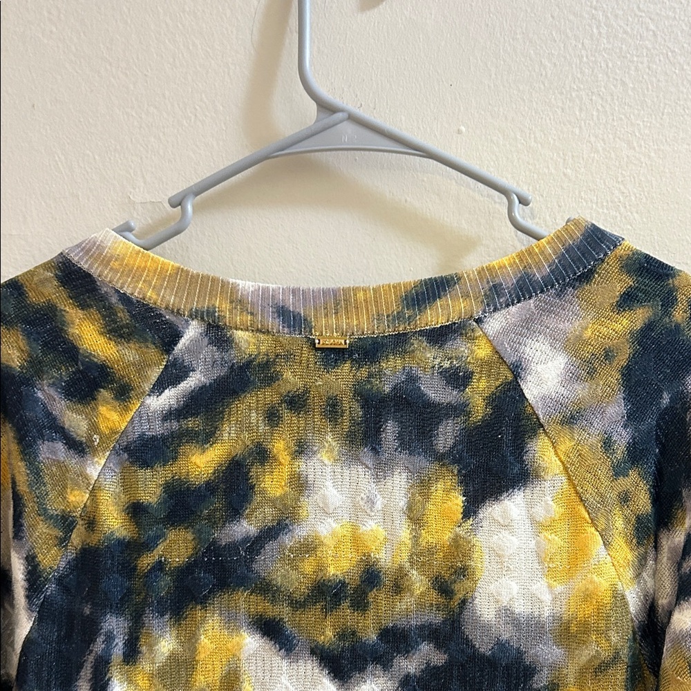 St. John Yellow and Blue Patterned Cardigan* - Picture 8 of 11